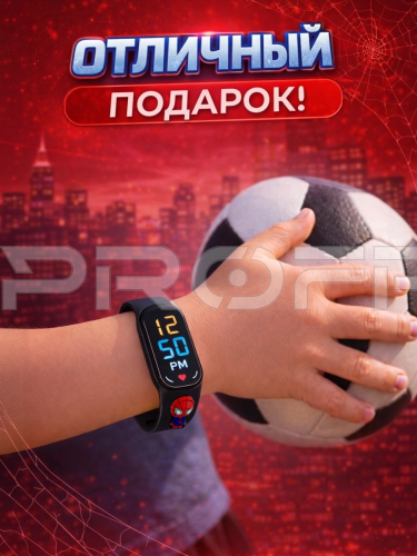 Композиция Детские наручные часы черный спайдермен фото 11